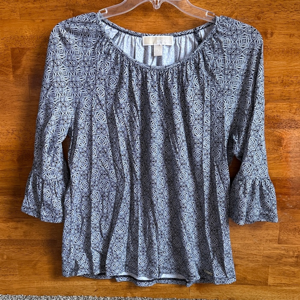 MICHAEL Michael Kors Black and White Patterned top